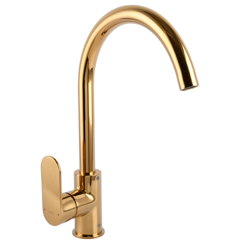 Змішувач для кухні TOPAZ BARTS TB 07403-H36-AU боковий S- D35 шланги 45см золото PVD