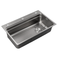 Мийка з нерж. сталі MIXXUS MS7546-SET-01 MICRO DECOR GRAPHITE (3.0/0.8) комплект (колір графіт) (MI8390)