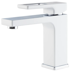 Змішувач для умивальника KOER KB-10009-04 (Колір хром+білий) (KR5975)