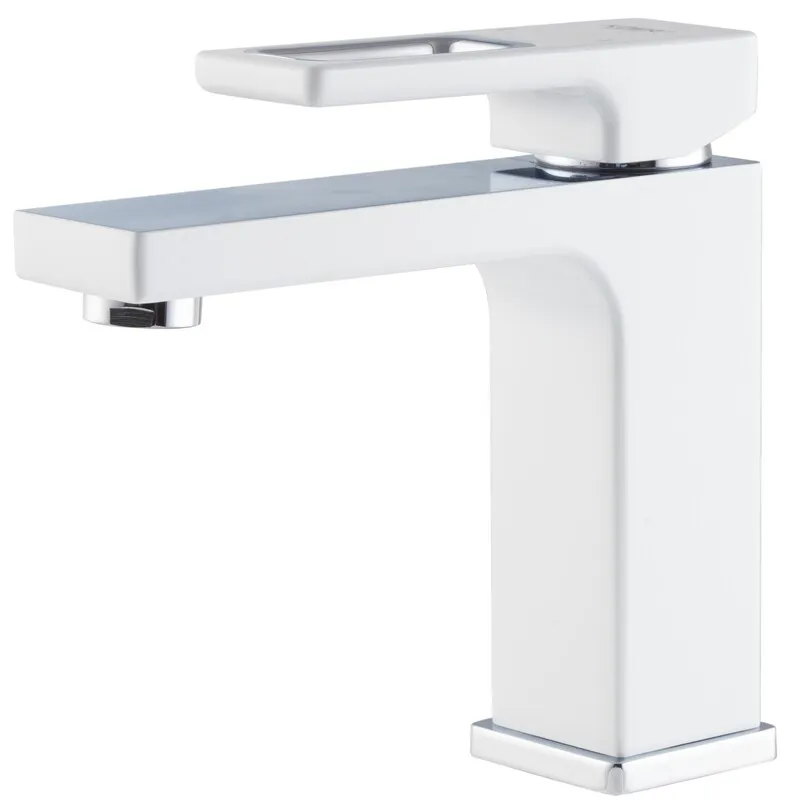 Змішувач для умивальника KOER KB-10009-04 (Колір хром+білий) (KR5975) Змішувач для умивальника KOER KB-10009-04 (Колір хром+білий) (KR5975)