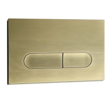 Панель змиву KOER KT-0608-12 240x160x10mm пластикова, кнопка закруглена (колір матове золото) (KR6126)