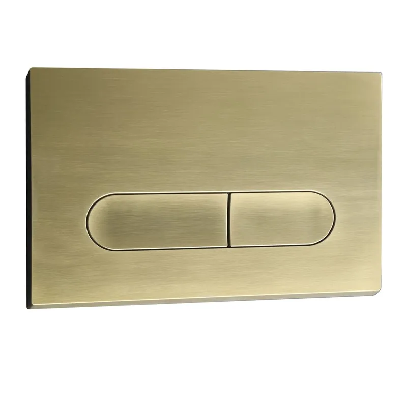 Панель змиву KOER KT-0608-12 240x160x10mm пластикова, кнопка закруглена (колір матове золото) (KR6126) Панель змиву KOER KT-0608-12 240x160x10mm пластикова, кнопка закруглена (колір матове золото) (KR6126)