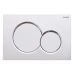 Панель змиву KOER KT-0601-01 240x160x10mm пластикова, кнопка кругла (колір хром) (KR5174)