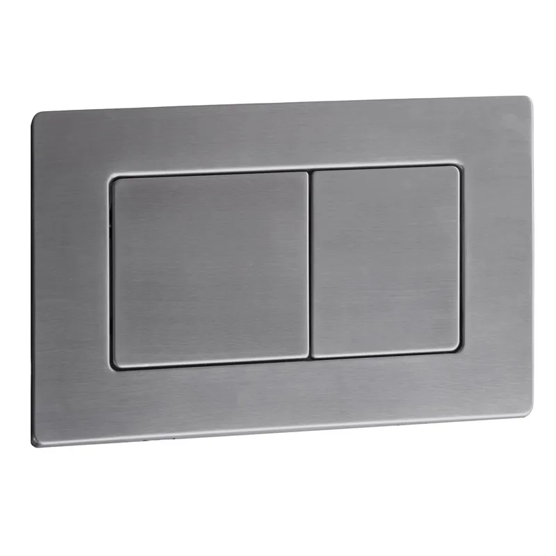 Панель змиву KOER KT-0612-07 240x160x10mm з нержавіючої сталі, кнопка квадратна (колір графіт) (KR6122)