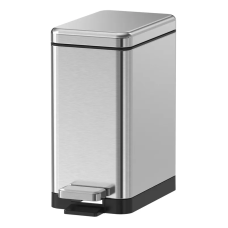 Відро для сміття з плавним закриттям прямокутне KOER TC-010210-02 10 л (колір нержавійка) (KR5597)