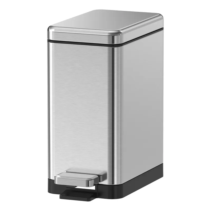 Відро для сміття з плавним закриттям прямокутне KOER TC-010210-02 10 л (колір нержавійка) (KR5597) Відро для сміття з плавним закриттям прямокутне KOER TC-010210-02 10 л (колір нержавійка) (KR5597)