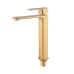 Змішувач для умивальника високий HAIBA KUBUS 001 HIGH NUT BRUSHED GOLD (Колір матове золото) (HB9623)