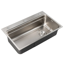Мийка з нерж. сталі MIXXUS MS7546-SET-01 MICRO DECOR SS COLOR (3.0/0.8) комплект (колір нержавійка) (MI8391)