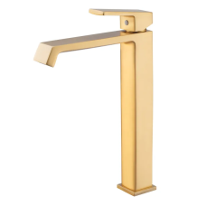 Змішувач для умивальника високий HAIBA GAUDI 001 HIGH NUT BRUSHED GOLD (Колір матове золото) (HB9597)