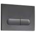 Панель змиву KOER KT-0608-07 240x160x10mm пластикова, кнопка закруглена (колір графіт) (KR6128)