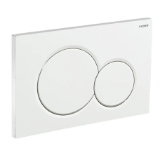 Панель змиву KOER KT-0601-03 240x160x10mm пластикова, кнопка кругла (колір білий) (KR5175)