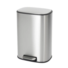 Відро для сміття з плавним закриттям овальне MIXXUS PREMIUM DIVERSE-TC0105 SS COLOR 5л (колір нержавійка) (MI7078)