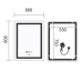 Дзеркало MIXXUS PREMIUM FLASH MR21-60x80 з LED Touch, Anti-fog, димером, рег. яскравості, годинником (MP6617) Дзеркало MIXXUS PREMIUM FLASH MR21-60x80 з LED Touch, Anti-fog, димером, рег. яскравості, годинником (MP6617)