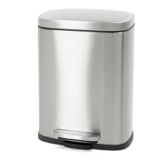 Відро для сміття з плавним закриттям прямокутне MIXXUS BEVEL-TC0105 SS COLOR 5л (колір нержавійка) (MI7086)