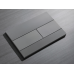 Панель змиву KOER KT-0603-07 240x160x10mm пластикова, кнопка лінійна (колір графіт) (KR5321)