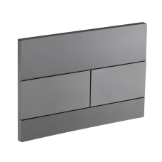 Панель змиву KOER KT-0603-07 240x160x10mm пластикова, кнопка лінійна (колір графіт) (KR5321)