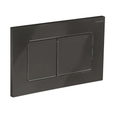 Панель змиву KOER KT-0602-16 240x160x10mm пластикова, кнопка квадратна (колір чорний глянцевий) (KR5182)