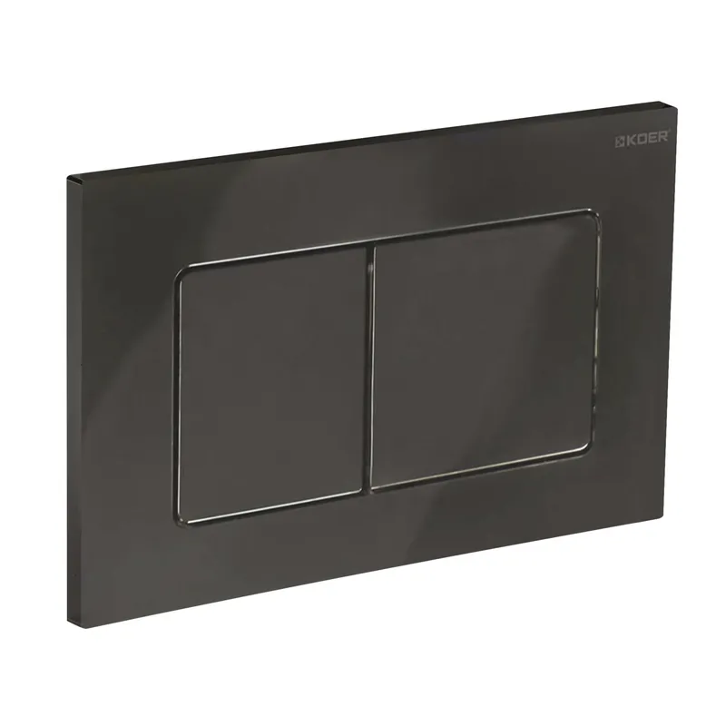 Панель змиву KOER KT-0602-16 240x160x10mm пластикова, кнопка квадратна (колір чорний глянцевий) (KR5182) Панель змиву KOER KT-0602-16 240x160x10mm пластикова, кнопка квадратна (колір чорний глянцевий) (KR5182)