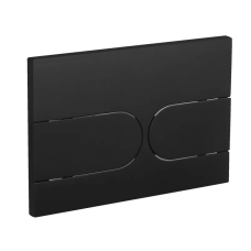Панель змиву KOER KT-0604-05 240x160x10mm пластикова, кнопка закруглена (колір чорний матовий) (KR5324)