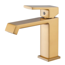 Змішувач для умивальника HAIBA GAUDI 001 NUT BRUSHED GOLD (Колір матове золото) (HB9583)