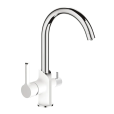 Змішувач для кухні MIXXUS PREMIUM EDEM 021 WHITE з виходом для питної води (Колір білий/хром) (MI5924)