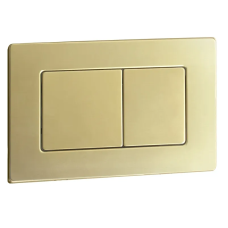 Панель змиву KOER KT-0612-12 240x160x10mm з нержавіючої сталі, кнопка квадратна (колір матове золото) (KR6121)