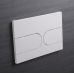 Панель змиву KOER KT-0604-03 240x160x10mm пластикова, кнопка закруглена (колір білий) (KR5322)