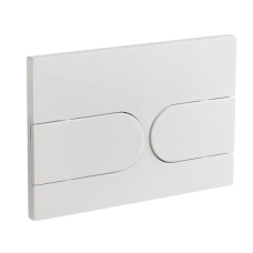 Панель змиву KOER KT-0604-03 240x160x10mm пластикова, кнопка закруглена (колір білий) (KR5322)