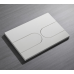Панель змиву KOER KT-0604-03 240x160x10mm пластикова, кнопка закруглена (колір білий) (KR5322)