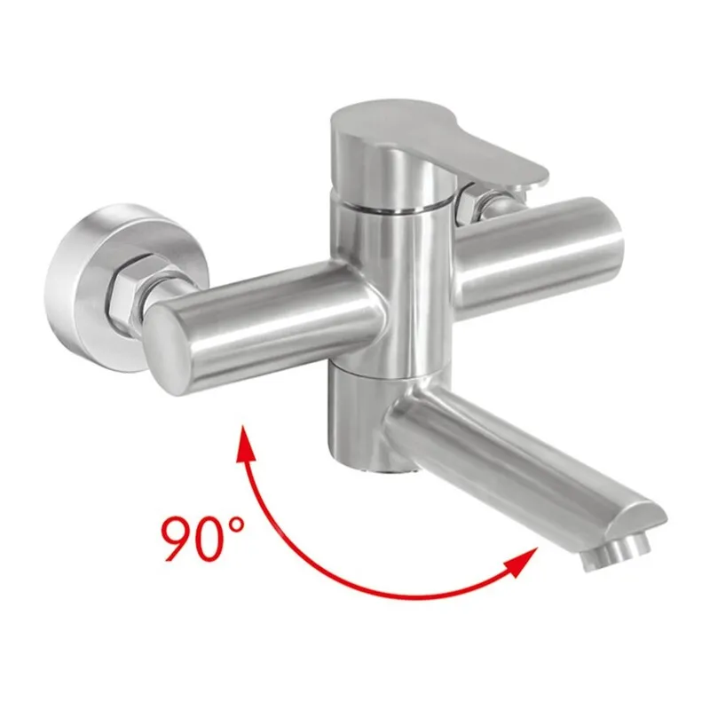 Змішувач для ванни HAIBA DAX-009 EURO з нерж. сталі SUS304 (Колір нерж) (HB9613)