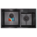 Комплект: мийка, змішувач, диспенсер MIXXUS SET-7843D-220x1.0-PVD-BLACK (Колір чорний) (MX0585)