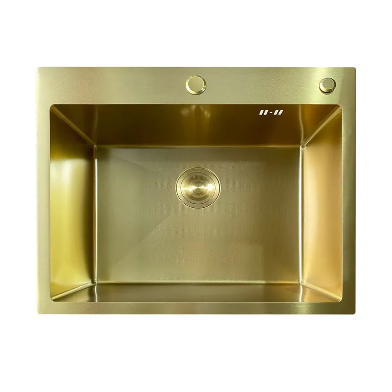 Мийка з нерж. сталі MIXXUS MH6050 MICRO DECOR BRUSHED GOLD (3.0/0.8) (колір матове золото) (MI8222)