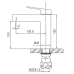 Змішувач для умивальника KOER KI-10016-02 з нерж. сталі SUS304 (Колір нержавіюча сталь) (KR4789)
