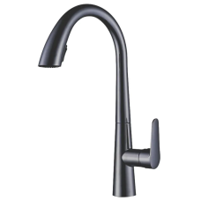 Змішувач для кухні MIXXUS PREMIUM WARTA 014 GRAPHITE з висувним виливом (Колір графіт) (MI6957)