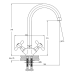 Змішувач для кухні HAIBA DOMINOX 275 (Колір хром) (HB0090)