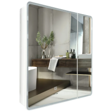 Дзеркальна шафка MIXXUS PREMIUM OLIVARY CM01-60x70x13 з LED Touch, димером, рег. яскравості (MI8294)