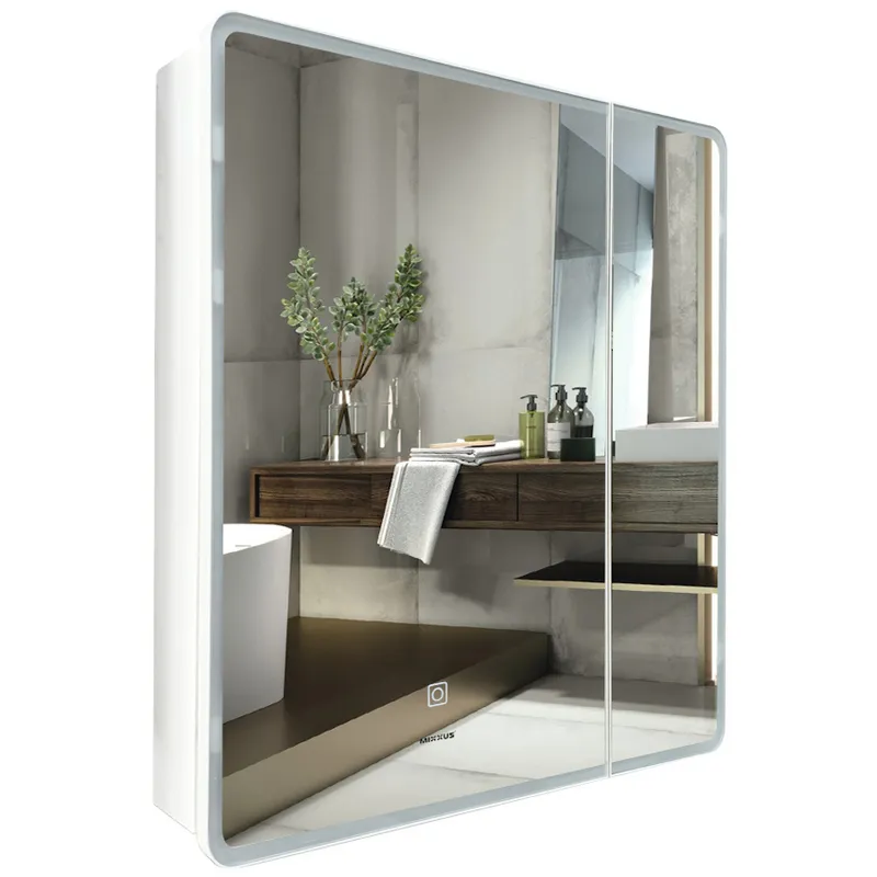 Дзеркальна шафка MIXXUS PREMIUM OLIVARY CM01-60x70x13 з LED Touch, димером, рег. яскравості (MI8294) Дзеркальна шафка MIXXUS PREMIUM OLIVARY CM01-60x70x13 з LED Touch, димером, рег. яскравості (MI8294)