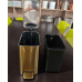 Відро для сміття з плавним закриттям прямокутне MIXXUS PREMIUM QUADRO-TC0105 BRUSHED GOLD 5 л (колір матове золото) (MI8394)