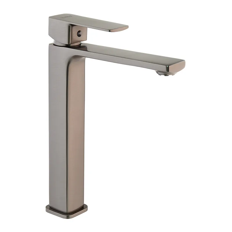 Змішувач для умивальника високий HAIBA KUBUS 001 HIGH NUT GRAPHITE (Колір графіт) (HB4002)