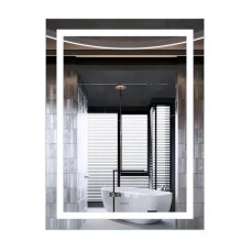 Дзеркало MIXXUS PREMIUM FLASH MR21-70x90 з LED Touch, Anti-fog, димером, рег. яскравості, годинником (MP6618)