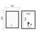Дзеркало MIXXUS PREMIUM FLASH MR21-70x90 з LED Touch, Anti-fog, димером, рег. яскравості, годинником (MP6618) Дзеркало MIXXUS PREMIUM FLASH MR21-70x90 з LED Touch, Anti-fog, димером, рег. яскравості, годинником (MP6618)