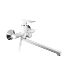 Змішувач для ванни HAIBA ALEX 006 EURO WHITE-CHROME (Колір білий хром) (HB9567)