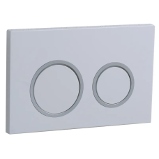 Панель змиву KOER KT-0605-03 220x140x12mm пластикова, кнопка кругла (колір білий) (KR5316)