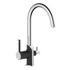 Змішувач для кухні MIXXUS PREMIUM EDEM 021 BLACK з виходом для питної води (Колір чорний/хром) (MI5925)
