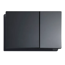 Панель змиву KOER KT-0610-05 240x160x32mm пластикова, кнопка квадратна (колір чорний матовий) (KR6136)
