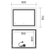 Дзеркало MIXXUS PREMIUM QUADRO MR20-90x70-REVERSE з LED Touch, Anti-fog, димером, рег. яскравості (MP6621) Дзеркало MIXXUS PREMIUM QUADRO MR20-90x70-REVERSE з LED Touch, Anti-fog, димером, рег. яскравості (MP6621)