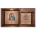 Комплект: мийка, змішувач, диспенсер MIXXUS SET-7843D-220x1.0-PVD-BRONZE (Колір бронза) (MX0586)