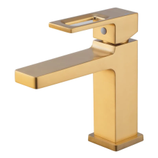 Змішувач для умивальника HAIBA KANT 001 NUT BRUSHED GOLD (Колір матове золото) (HB9605)