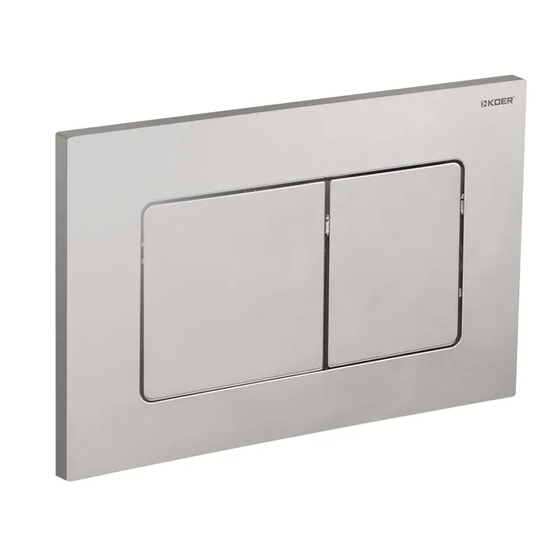 Панель змиву KOER KT-0602-02 240x160x10mm з нержавіючої сталі, кнопка квадратна SUS304 (KR5179)