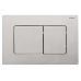 Панель змиву KOER KT-0602-02 240x160x10mm з нержавіючої сталі, кнопка квадратна SUS304 (KR5179)